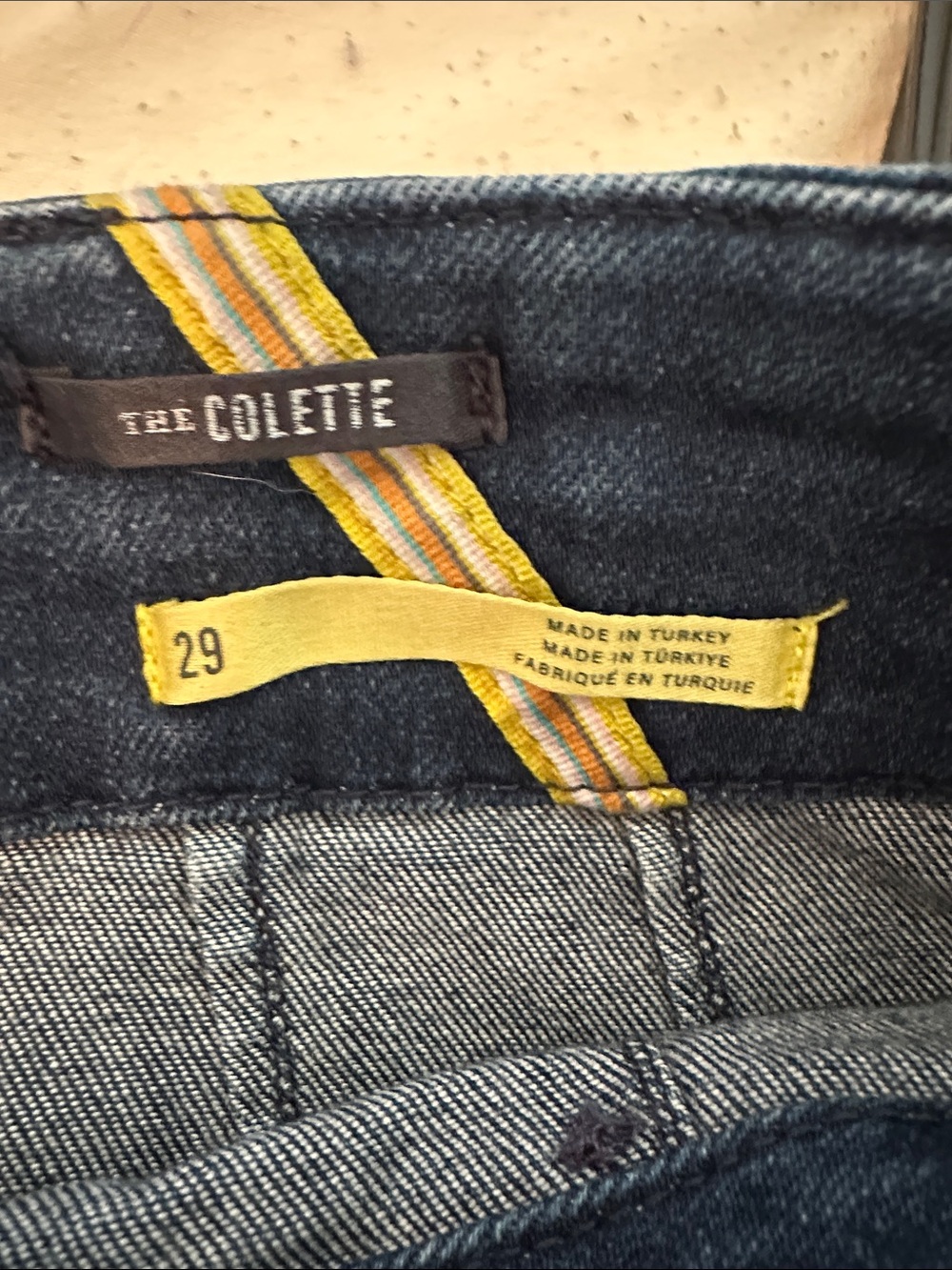 Anthropologie The Colette Jeans - Dark Blue crop wide leg